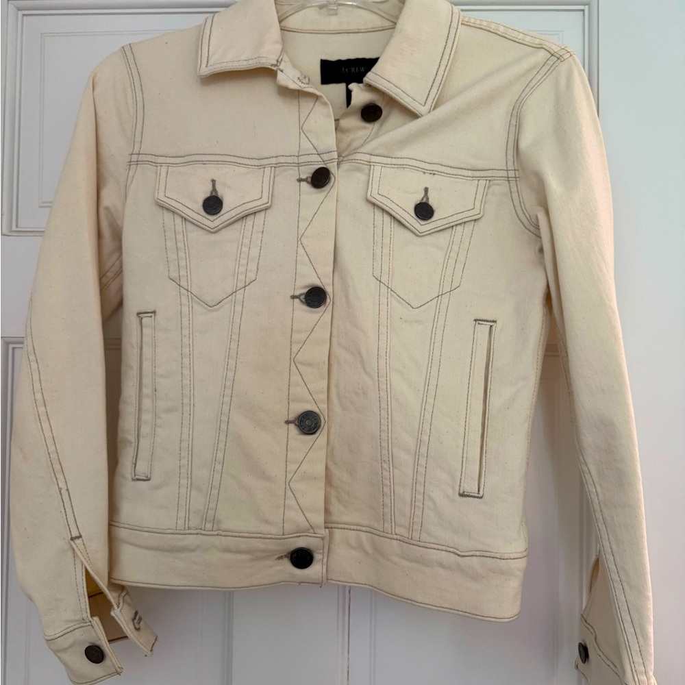 J. Crew Cream Jean Jacket XXS